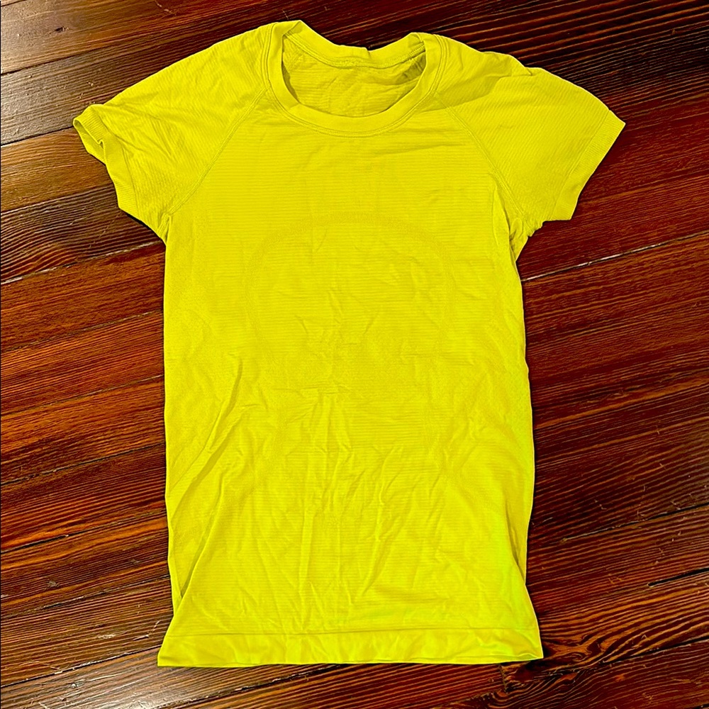 Lululemon bright yellow Swiftly Tee Shirt